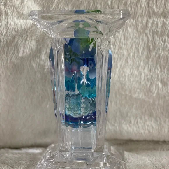 Vintage PARTYLITE Reversible Quad Crystal Candle Holder/Vase RETIRED - Picture 9 of 10